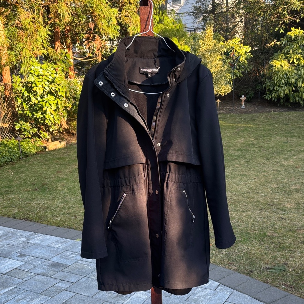 Karl Lagerfeld Black Trench Coat